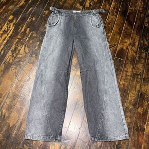 Fine Culture washed black skater Y2K luxe grunge L jeans